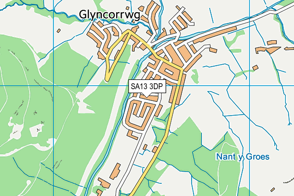 SA13 3DP map - OS VectorMap District (Ordnance Survey)