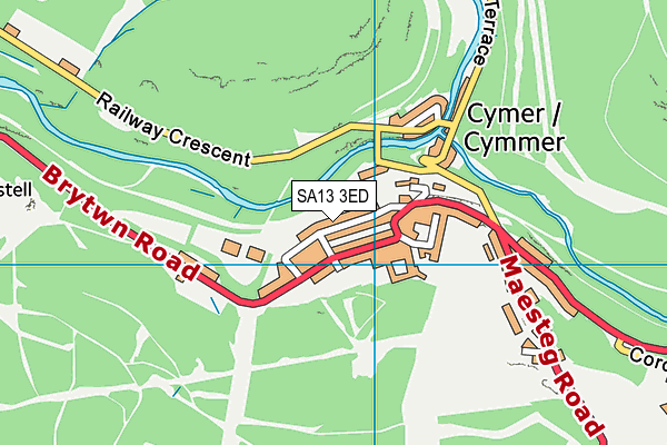 SA13 3ED map - OS VectorMap District (Ordnance Survey)