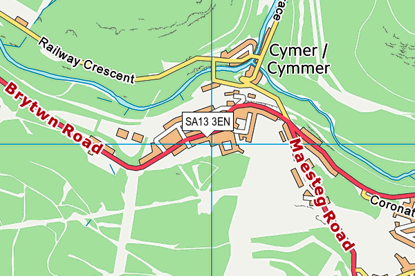 SA13 3EN map - OS VectorMap District (Ordnance Survey)