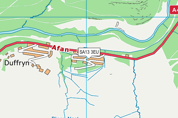 SA13 3EU map - OS VectorMap District (Ordnance Survey)