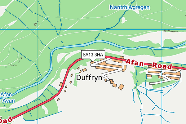 SA13 3HA map - OS VectorMap District (Ordnance Survey)