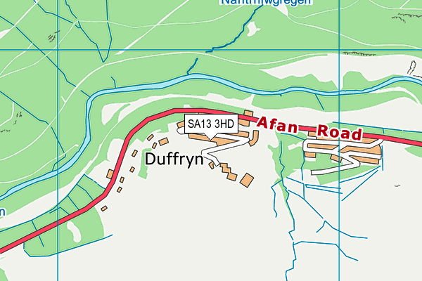 SA13 3HD map - OS VectorMap District (Ordnance Survey)