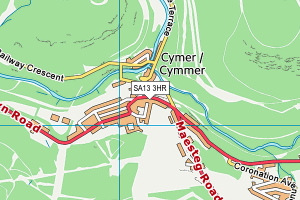 SA13 3HR map - OS VectorMap District (Ordnance Survey)