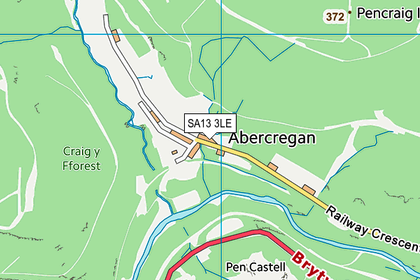 SA13 3LE map - OS VectorMap District (Ordnance Survey)