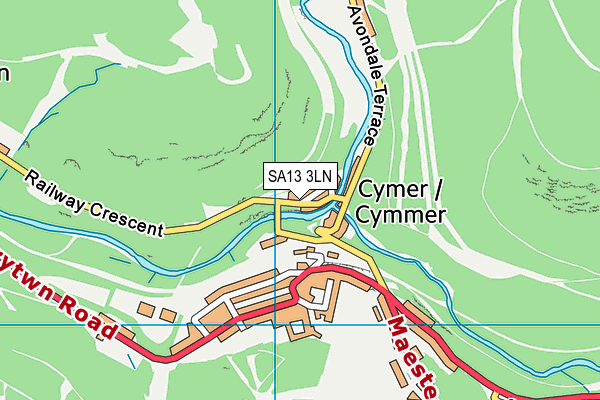 SA13 3LN map - OS VectorMap District (Ordnance Survey)