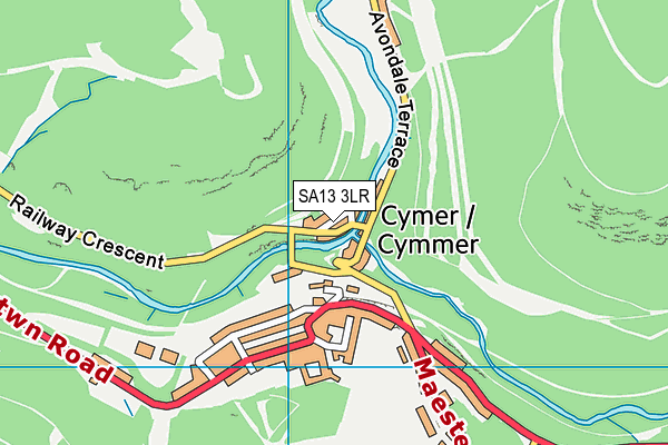 SA13 3LR map - OS VectorMap District (Ordnance Survey)