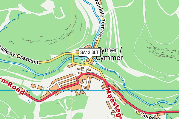 SA13 3LT map - OS VectorMap District (Ordnance Survey)