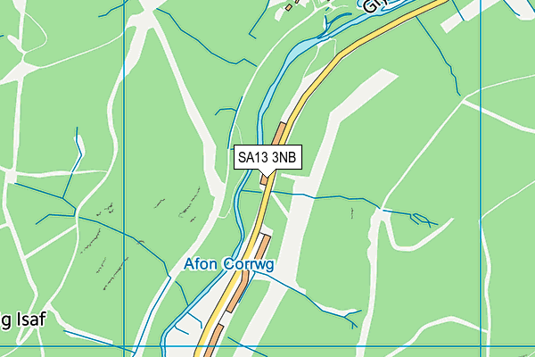 SA13 3NB map - OS VectorMap District (Ordnance Survey)