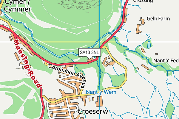 SA13 3NL map - OS VectorMap District (Ordnance Survey)