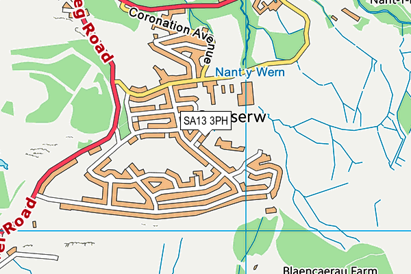 SA13 3PH map - OS VectorMap District (Ordnance Survey)