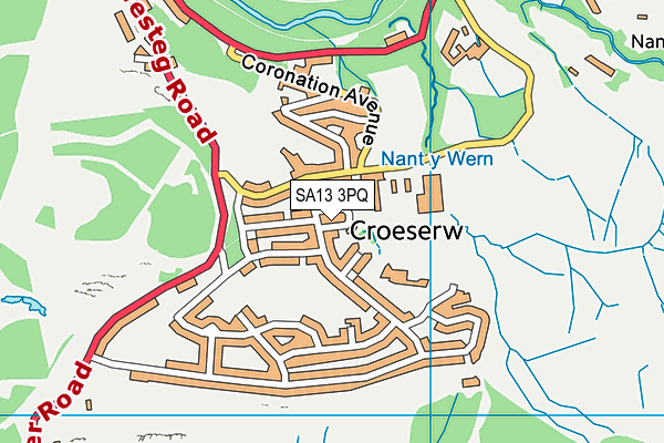 SA13 3PQ map - OS VectorMap District (Ordnance Survey)