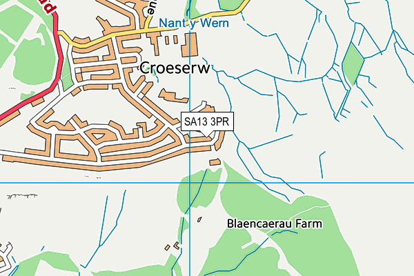 SA13 3PR map - OS VectorMap District (Ordnance Survey)