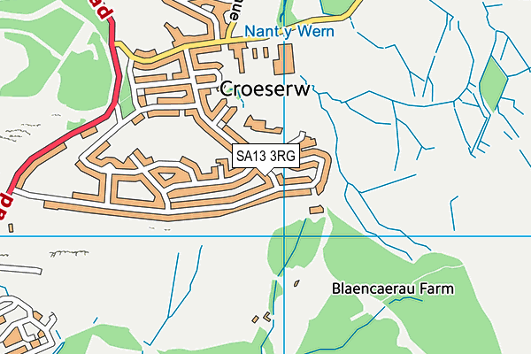 SA13 3RG map - OS VectorMap District (Ordnance Survey)