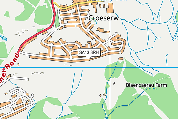 SA13 3RH map - OS VectorMap District (Ordnance Survey)