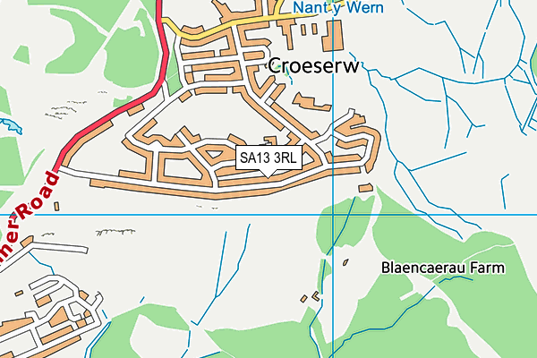 SA13 3RL map - OS VectorMap District (Ordnance Survey)