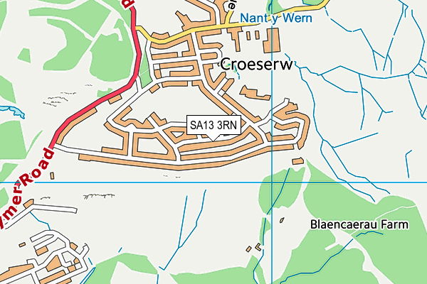 SA13 3RN map - OS VectorMap District (Ordnance Survey)