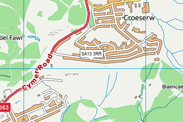 SA13 3RR map - OS VectorMap District (Ordnance Survey)