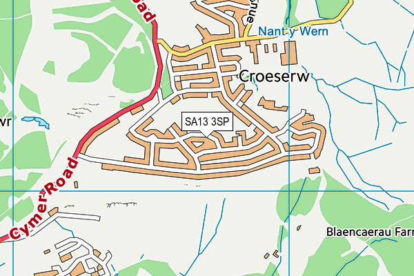 SA13 3SP map - OS VectorMap District (Ordnance Survey)