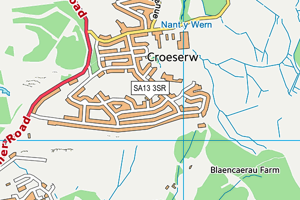 SA13 3SR map - OS VectorMap District (Ordnance Survey)