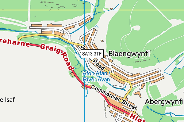 SA13 3TF map - OS VectorMap District (Ordnance Survey)