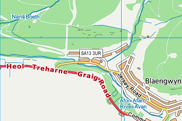 SA13 3UR map - OS VectorMap District (Ordnance Survey)
