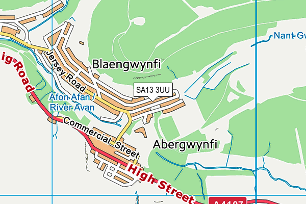 SA13 3UU map - OS VectorMap District (Ordnance Survey)