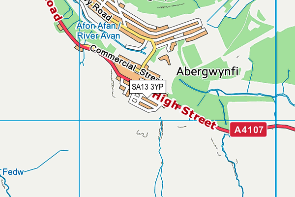 SA13 3YP map - OS VectorMap District (Ordnance Survey)