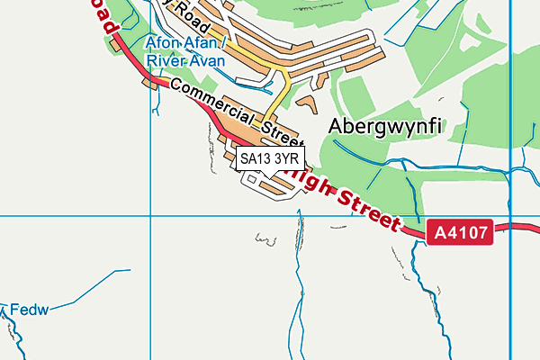 SA13 3YR map - OS VectorMap District (Ordnance Survey)