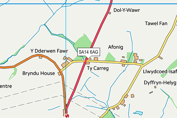 SA14 6AG map - OS VectorMap District (Ordnance Survey)