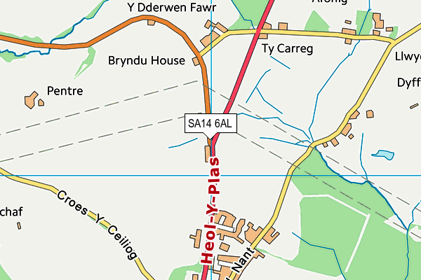 SA14 6AL map - OS VectorMap District (Ordnance Survey)