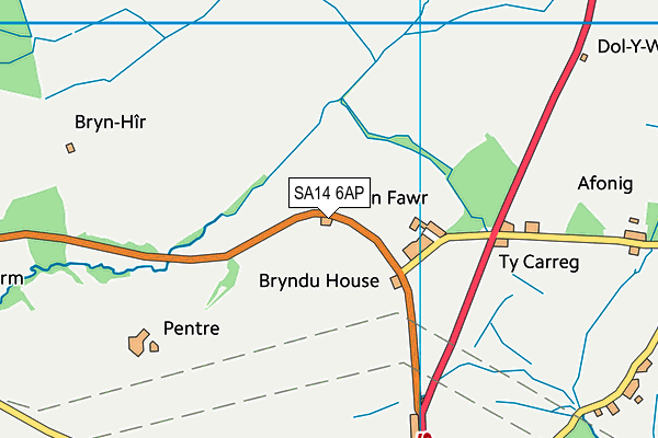 SA14 6AP map - OS VectorMap District (Ordnance Survey)