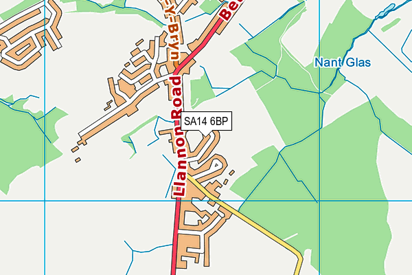 SA14 6BP map - OS VectorMap District (Ordnance Survey)