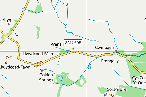 SA14 6DF map - OS VectorMap District (Ordnance Survey)