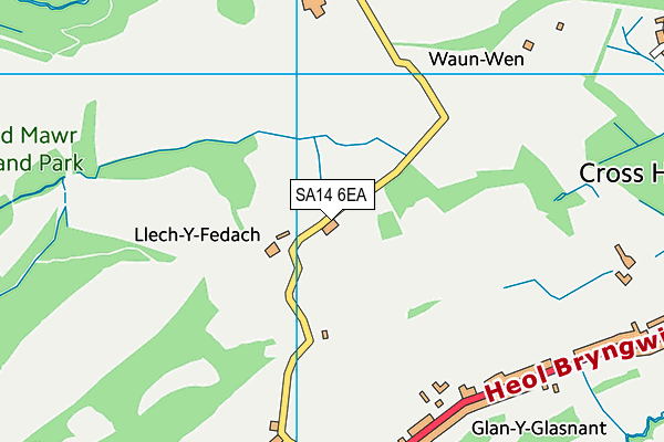 SA14 6EA map - OS VectorMap District (Ordnance Survey)