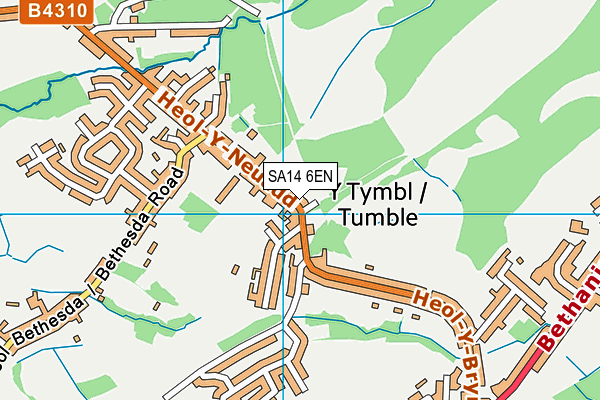 SA14 6EN map - OS VectorMap District (Ordnance Survey)