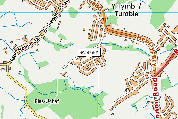SA14 6EY map - OS VectorMap District (Ordnance Survey)