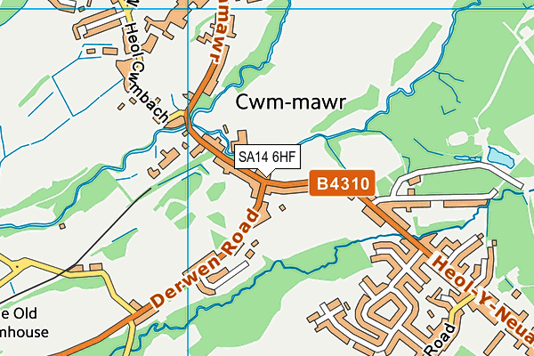 SA14 6HF map - OS VectorMap District (Ordnance Survey)