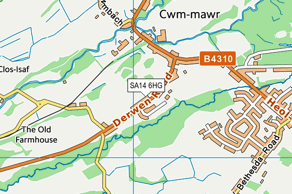 SA14 6HG map - OS VectorMap District (Ordnance Survey)