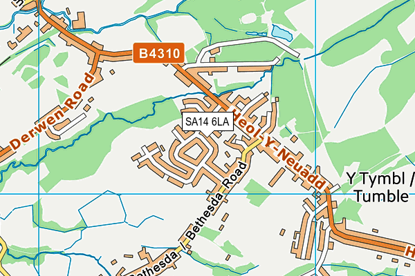 SA14 6LA map - OS VectorMap District (Ordnance Survey)