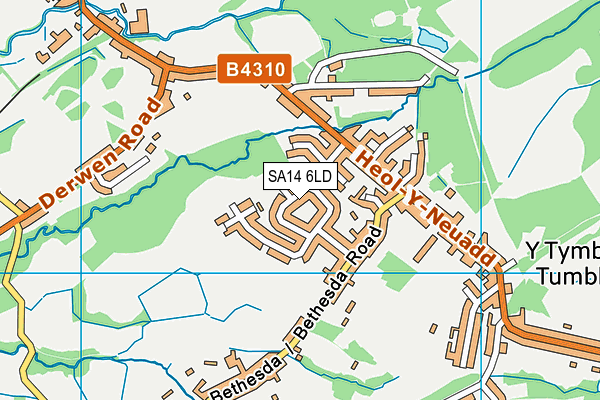 SA14 6LD map - OS VectorMap District (Ordnance Survey)