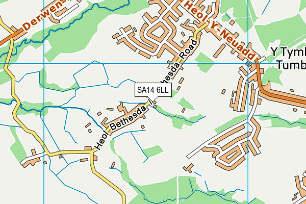 SA14 6LL map - OS VectorMap District (Ordnance Survey)