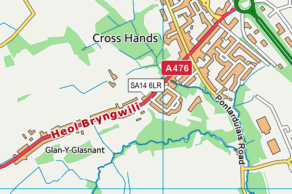 Map of CROSS HANDS CHIROPRACTIC CLINIC LIMITED at district scale
