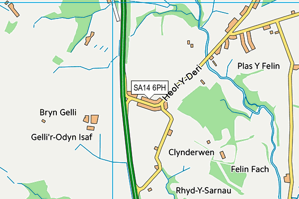 SA14 6PH map - OS VectorMap District (Ordnance Survey)