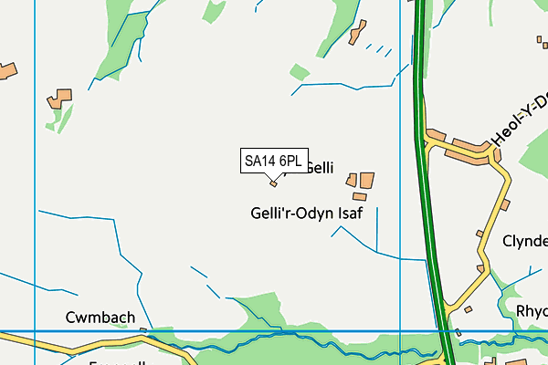 SA14 6PL map - OS VectorMap District (Ordnance Survey)