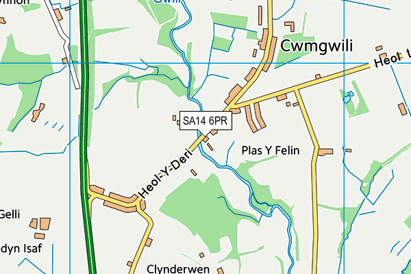 SA14 6PR map - OS VectorMap District (Ordnance Survey)