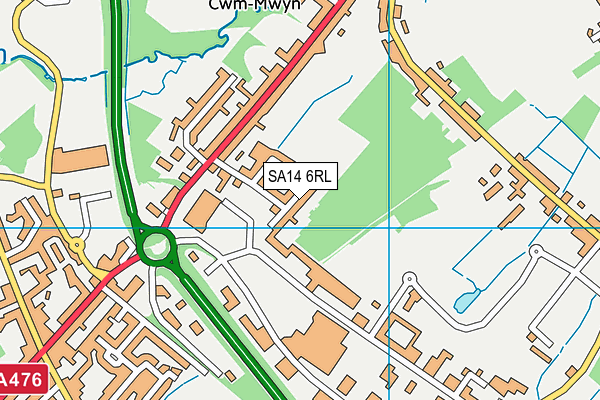 SA14 6RL map - OS VectorMap District (Ordnance Survey)