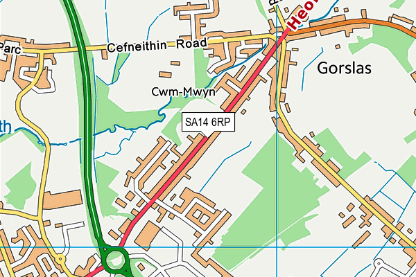 SA14 6RP map - OS VectorMap District (Ordnance Survey)