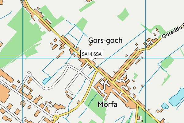 SA14 6SA map - OS VectorMap District (Ordnance Survey)