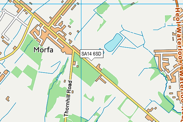 SA14 6SD map - OS VectorMap District (Ordnance Survey)