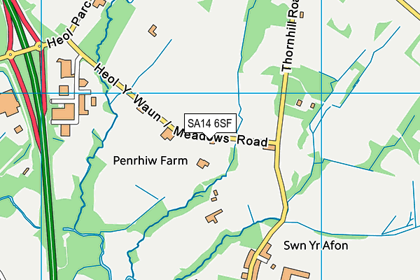 SA14 6SF map - OS VectorMap District (Ordnance Survey)